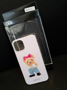 Луксозен силиконов гръб ТПУ Perfect Case за Apple iPhone 13 6.1 Bear girl 